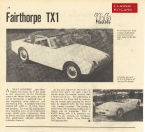 Fairthorpe - TX 1. 1966 advert Fairthorpe TX 1